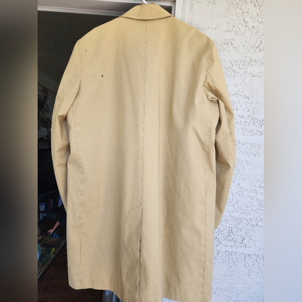 Men's Coach Khaki Tan Trench Coat Utility Jacket - Picture 6 of 17